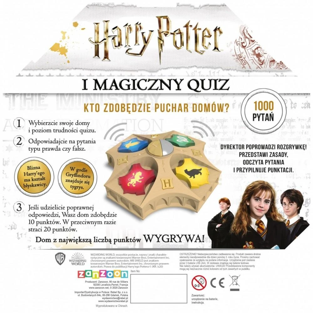 Stalo žaidimas Harry Potter magiškas viktorina Rebel
