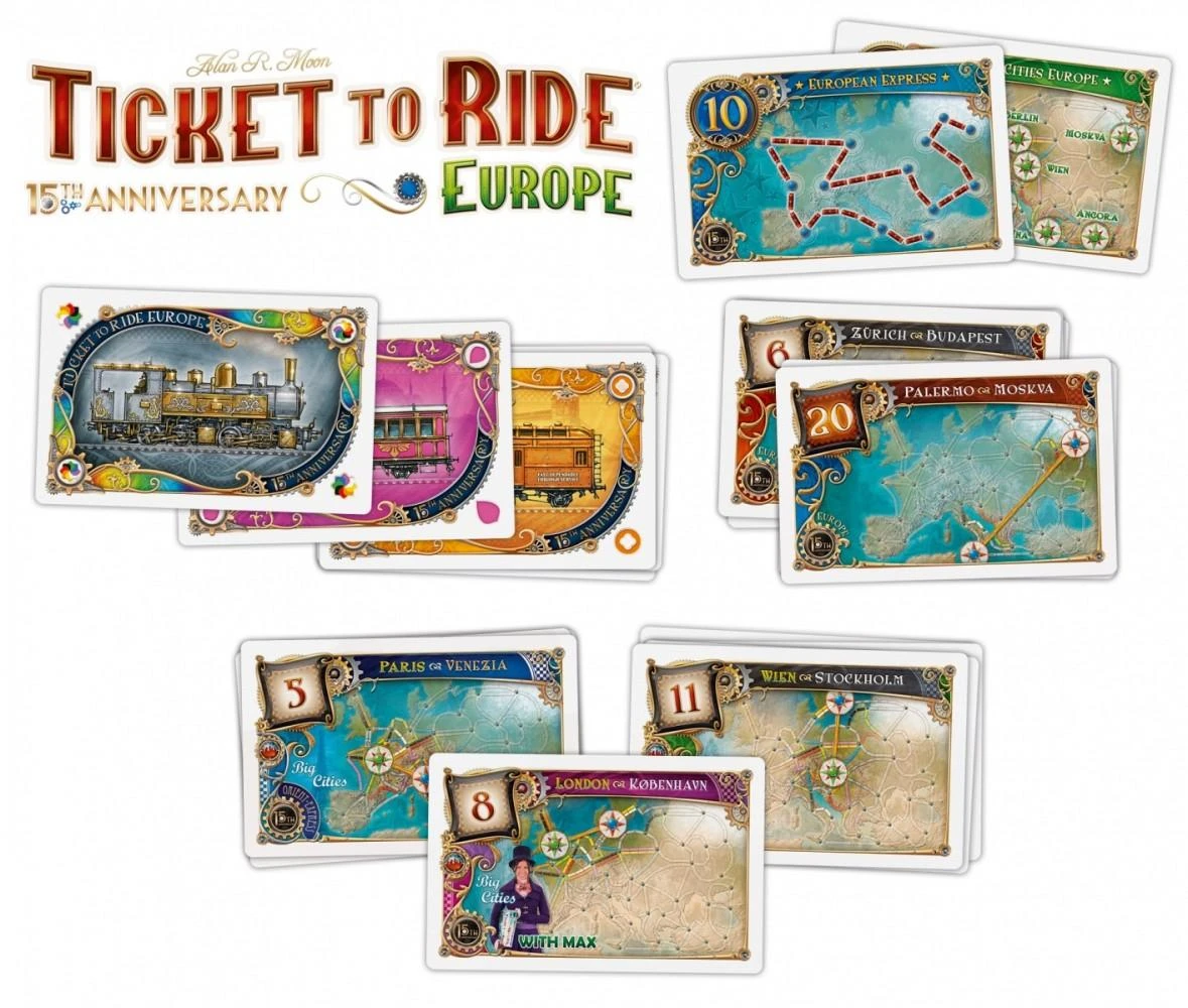 Rebel Gra „Ticket to Ride“: Europos 15-mečio jubiliejus