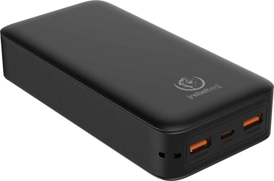 Rebeltec Powerbank P20 LCDPD LAMP 20 000mAh, integruota LED lempa su funkcija torcharki