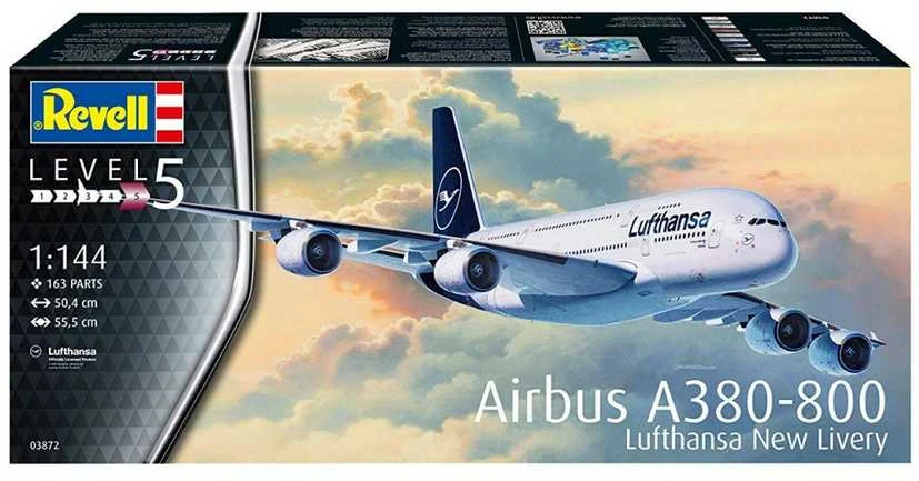 Revell Plastikinis „Airbus A380-800 Lufthansa“ modelis, naujas dažymas