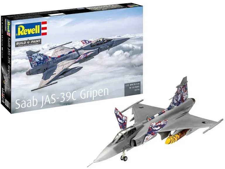 Revell Saab JAS-39C Gripen 1/72 plastikinis lėktuvo surinkimo rinkinys