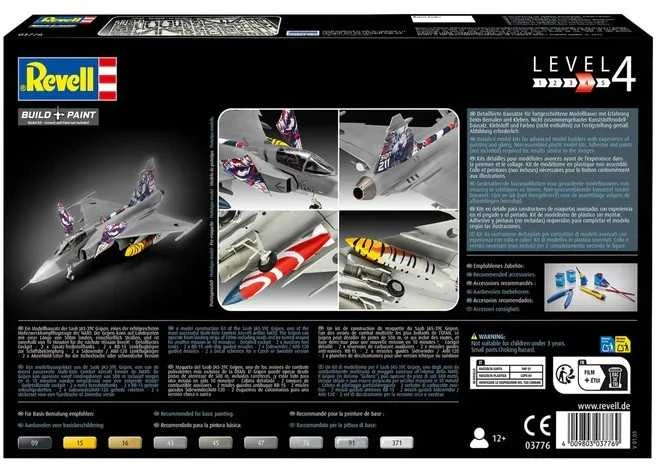 Revell Saab JAS-39C Gripen 1/72 plastikinis lėktuvo surinkimo rinkinys