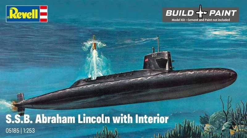 Revell S.S.B. Abraham Lincoln 1:253 laivas su interjeru, 37 cm (05185)