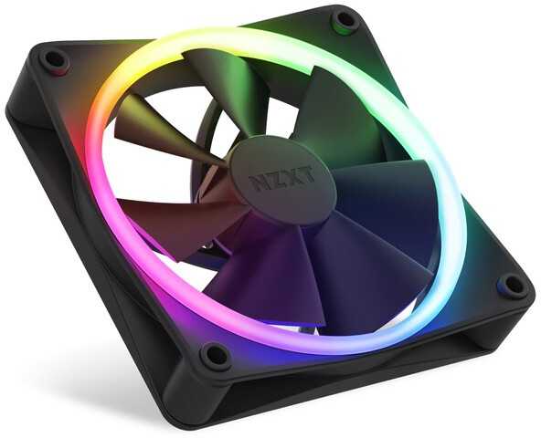 NZXT F120 RGB 120mm juoda - 3 ventiliatorių + valdiklio rinkinys
