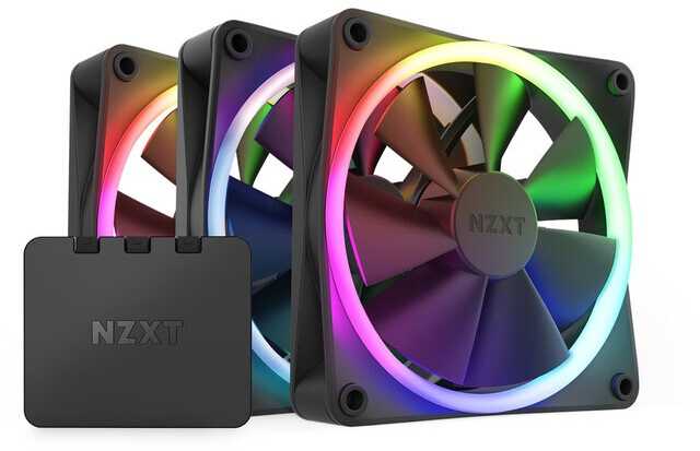 NZXT F120 RGB 120mm juoda - 3 ventiliatorių + valdiklio rinkinys