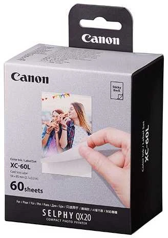 Rinkinys atramentu i papieru canon xc-60l 2x3 60 odbitek 6756c001