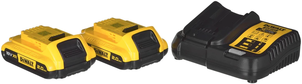 Įrankių komplektas Dewalt 18V 2x2,0Ah DCD709 + DCF809 DCK2062D2T