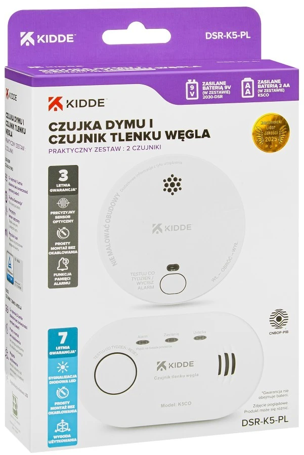 Carbon monoxide detector K5CO + smoke detector 2030-DSR3 KIDDE