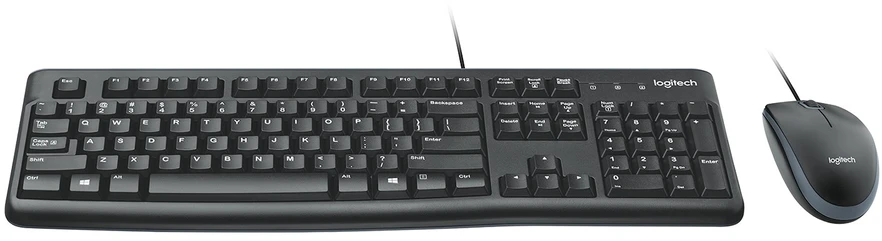 Rinkinys Klaviatūra ir pelė logitech mk120 920-002562 (membraninė; usb 2.0; (us); spalva juoda; optinė; 1000 dpi)