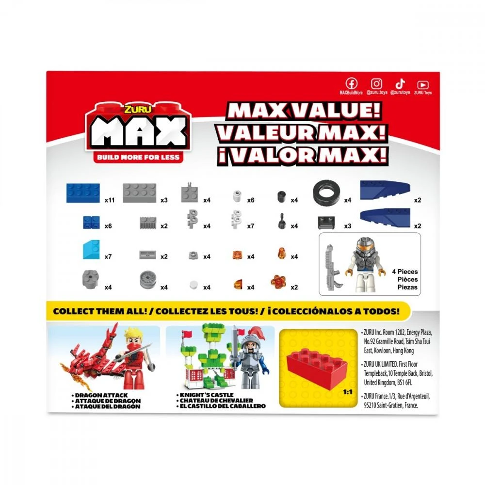 Zuru Max Build *****ZURU MaxBuild Rinkinys klocków 100+ 8379 04833
