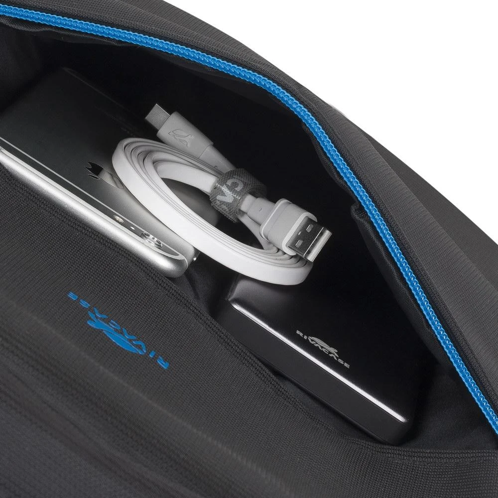 Rivacase Regent 8069 43.9 cm (17.3") Backpack Juodas, Cyan