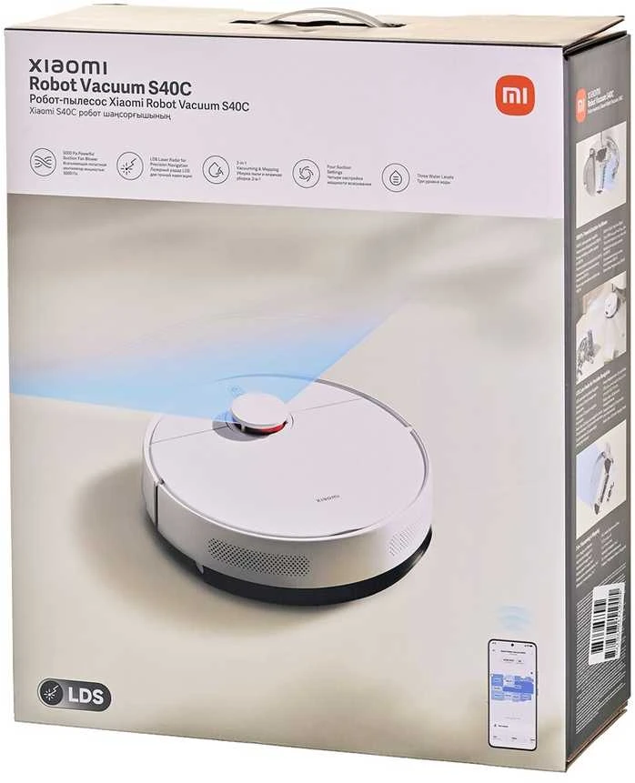 Dulkių siurblys - robotas Xiaomi S40C EU, baltos spalvos