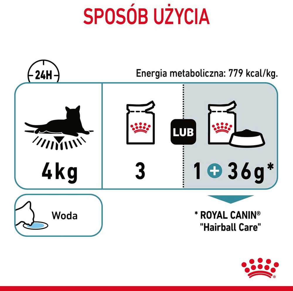 Royal Canin FCN Cat Hairball Care Gravy padažas 12x85 g