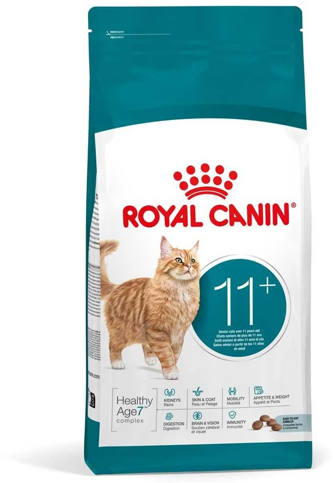 Kačių Maistas - Royal Canin Ageing 11+ Sausas Kačių Maistas 4kg, 30% Baltymų, 12.5% Riebalų