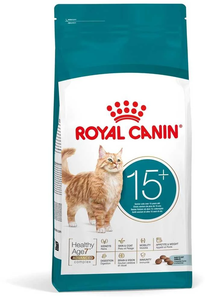 Kačių Maistas - Royal Canin Ageing 15+ Sausas Kačių Maistas 2kg Su Paukštiena 31% Baltymų