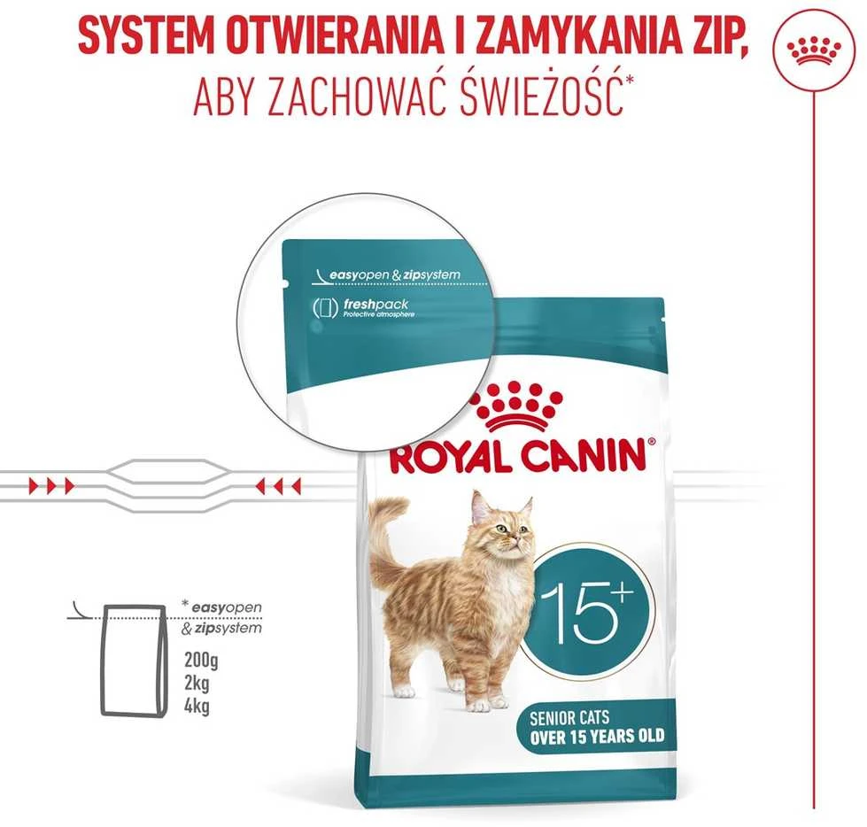Kačių Maistas - Royal Canin Ageing 15+ Sausas Kačių Maistas 2kg Su Paukštiena 31% Baltymų