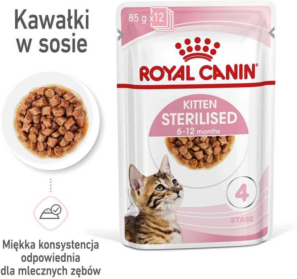 Drėgnas Kačių Maistas - Royal Canin Sterilised Gravy, 12x85g