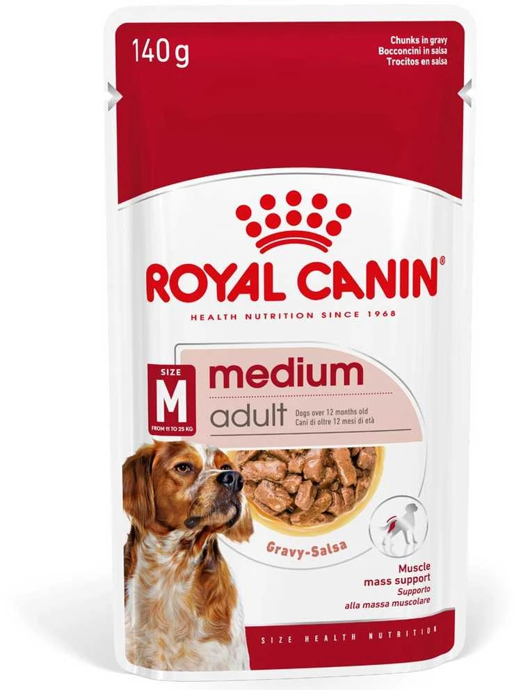 Royal canin shn medium adult w sosie - mokra maistas šuniui dorosłego - 10x140 g