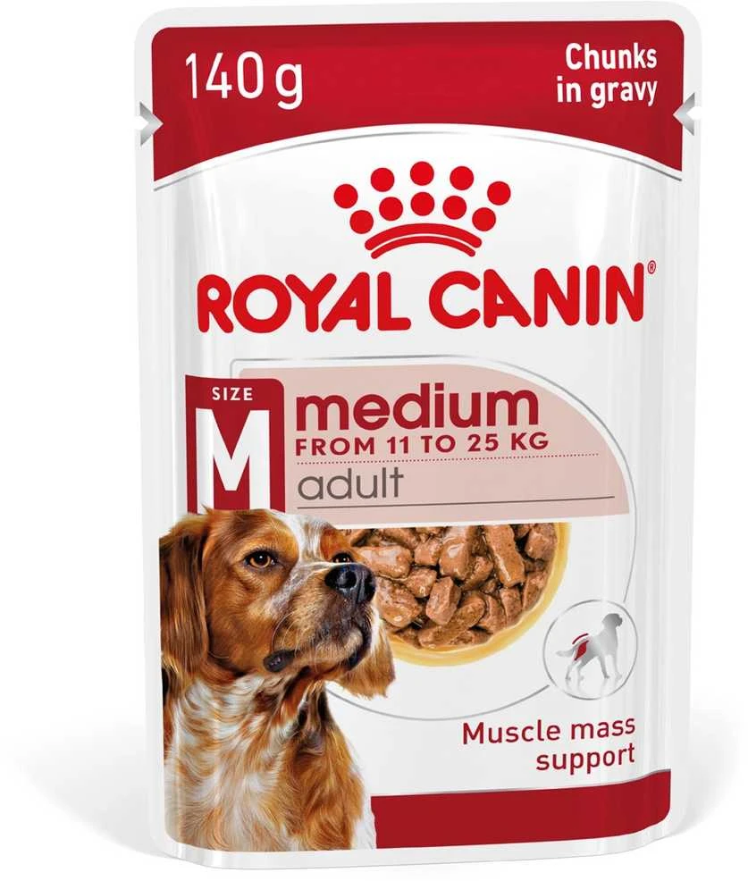 Royal canin shn medium adult w sosie - mokra maistas šuniui dorosłego - 10x140 g