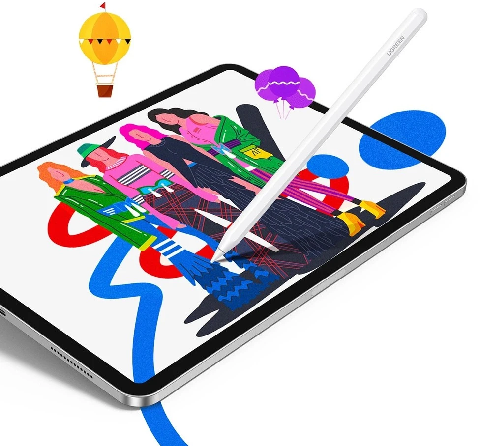 Ugreen LP653 rašiklis su belaidžiu įkrovimu iPad planšetiniams kompiuteriams – baltos spalvos