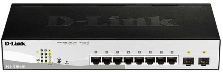 Šakotuvas D-LINK 10-Port Layer2 PoE Smart Managed Gigabit Switch dlink žalias 3.0 8x 10/100/1000Mbit/s TP RJ-45 PoE prievadas 802.3af/at