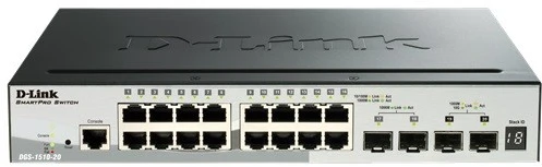 Šakotuvas D-Link | Sukraunamas išmanusis valdomas jungiklis su 10G įkėlimo nuorodomis | DGS-1510-20/E | Tvarkoma L2 | Stalinis/montuojamas ant stovo | Gigabit Ethernet (vario) jungtys kiekis 16