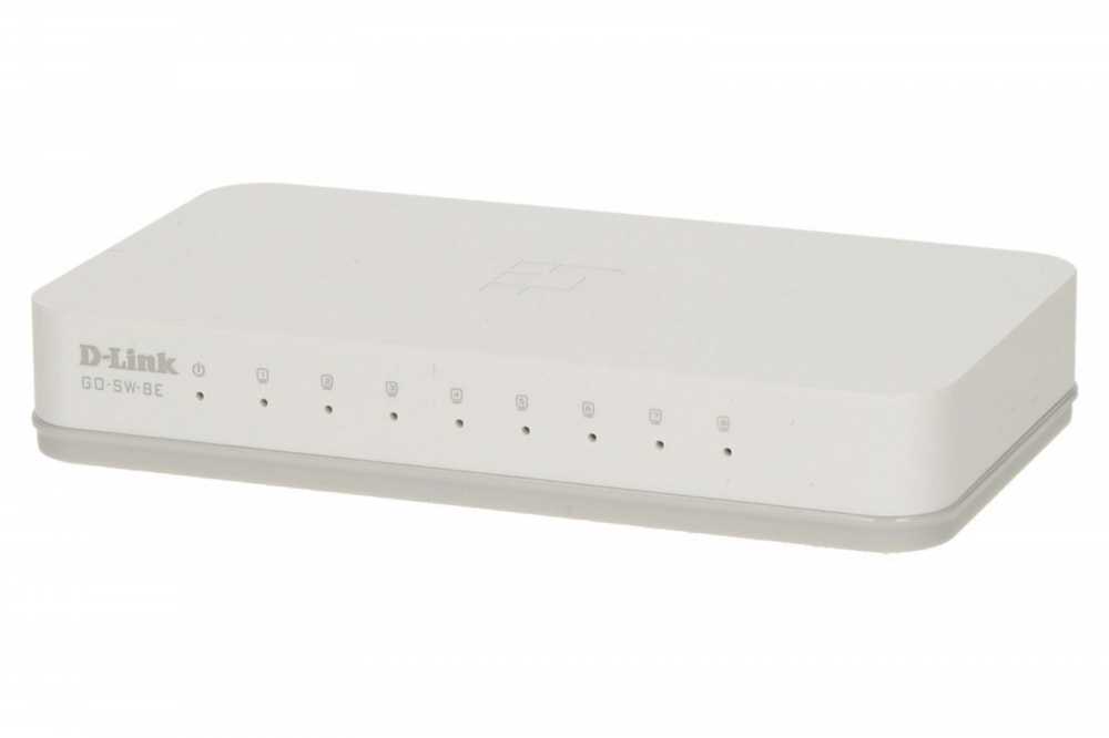 Šakotuvas D-Link GO-SW-8E/E tinklo komutatorius Ne-valdomas Fast Ethernet (10/100) Balta