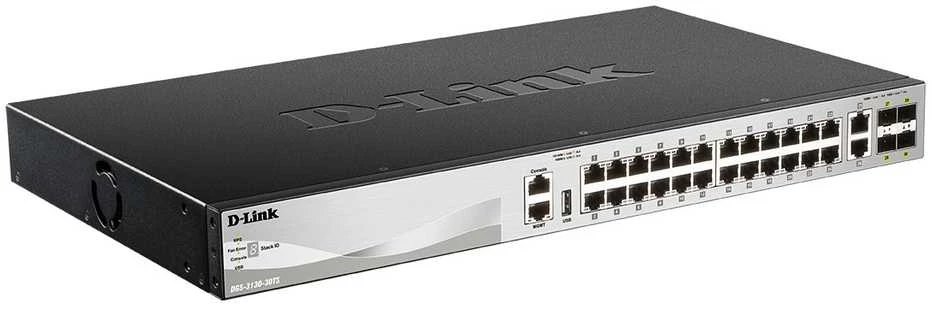 Šakotuvas D-Link Przełącznik zarządzalny dgs-3130-30ts switch 24ge 2x10g 4xsfp+