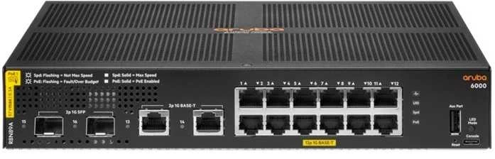 Šakotuvas Hewlett Packard (HP) ARUBA 6000 12G CL4 2SFP 139W jungiklis R8N89A