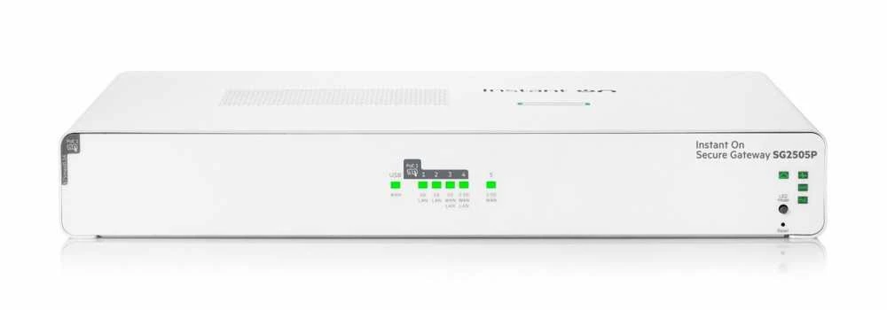 Maršrutizatorius „Hewlett Packard“ (HP) „HPE Networking Instant On Secure Gateway“ 5 priedų „SmartRate 2.5G PoE+“ 64 W SG2505P