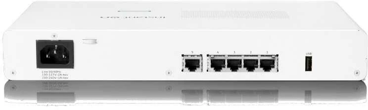Maršrutizatorius „Hewlett Packard“ (HP) „HPE Networking Instant On Secure Gateway“ 5 priedų „SmartRate 2.5G PoE+“ 64 W SG2505P