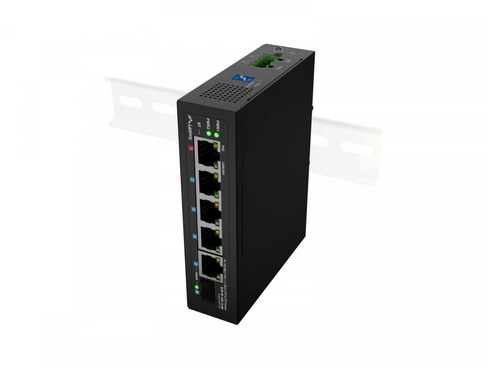 Šakotuvas Lanberg komutatorius lengvosios pramonės POE 1xBT 3xAT SFP+ETH DIN belaidžiu greituoju Ethernet
