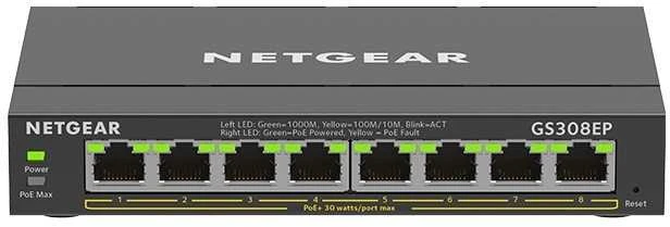 Šakotuvas NETGEAR 8PT GE Plus jungiklis W/POE+