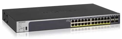 NETGEAR GS728TPP Valdomas L2/L3/L4 Gigabit Ethernet (10/100/1000) Maitinimas per Ethernet (PoE) Pilkas