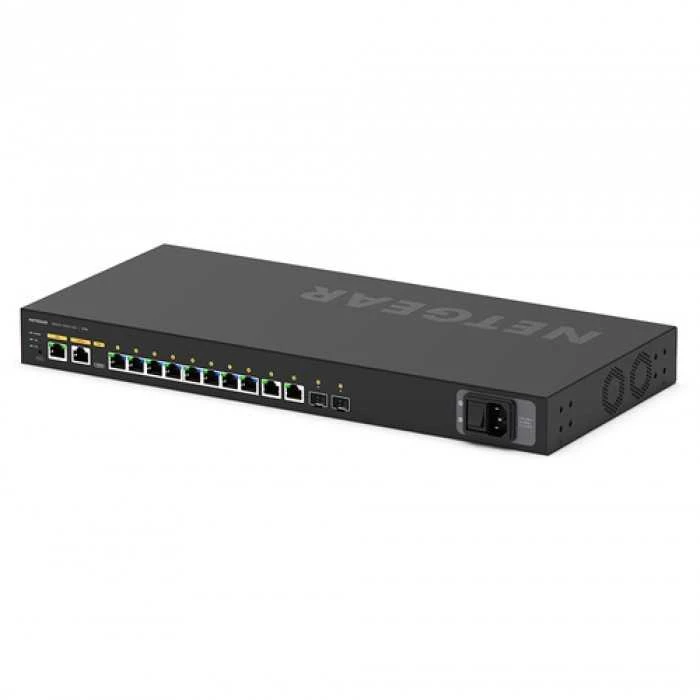Šakotuvas NETGEAR 12 prievadų AV linija M4250-10G2XF-PoE+ 8x1G PoE+ 240W 2x1G 2xSFP+ valdomas jungiklis