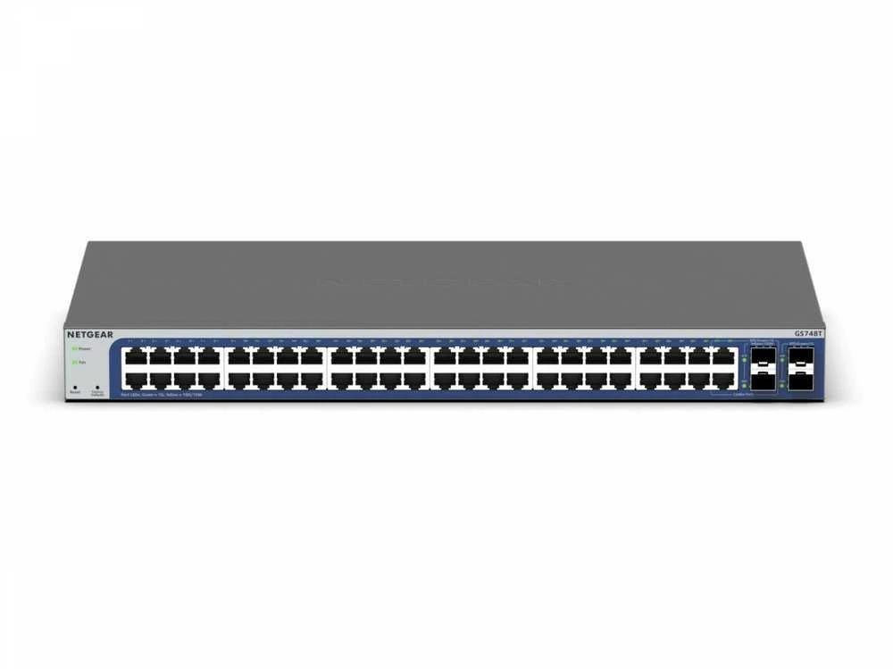 Šakotuvas Netgear „Switch gs748t“ išmanusis jungiklis 48xge 4xsfp (bendras)