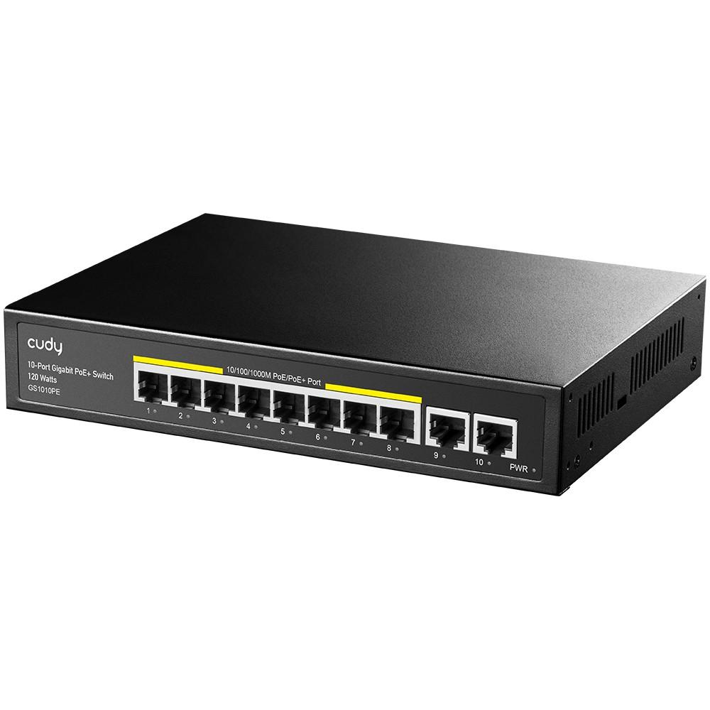 Šakotuvas Cudy GS1010PE 8xGE PoE+ 120W 2xGb Uplink komutatorius