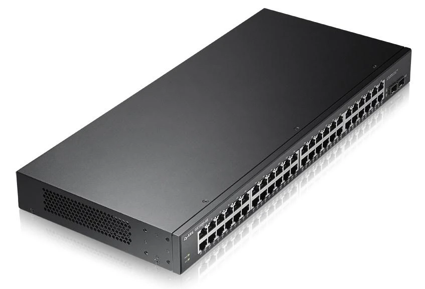 Šakotuvas ZYXEL GS1900-48 V2, 48-PORT GBE L2 SMART SWITCH, RACKMOUNT (5Y WARRANTY)