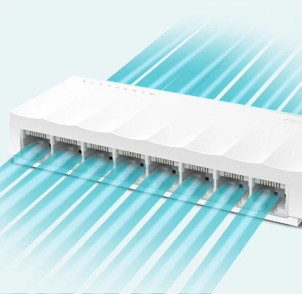 Šakotuvas „TP-Link“ 8 prievadų 10/100 Mbps stalinis tinklo komutatorius