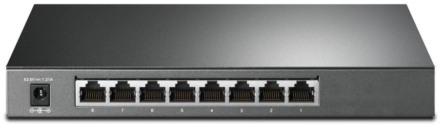 Šakotuvas TP-Link 8 prievadų gigabitinis išmanusis komutatorius – „JETSTREAM“ su 4 prievadų „POE+“