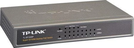 Šakotuvas TP-LINK | Switch | TL-SF1008P | Unmanaged | Desktop | 10/100 Mbps (RJ-45) jungtys quantity 8 | Power over Ethernet (PoE) jungtys quantity 4 | Power supply type External