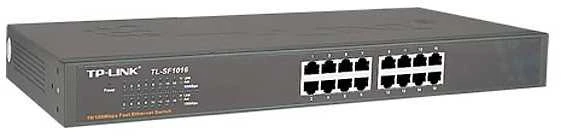Šakotuvas Switch tp-link tl-sf1016 nie zarządzany fast ethernet (10/100) 1u juoda