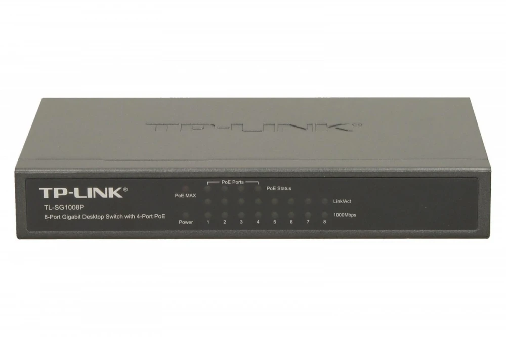 Šakotuvas TP-Link TL-SG1008P 8-PORT GBIT DESKTOP - POE SWITCH 8 10/100/1000MBPS