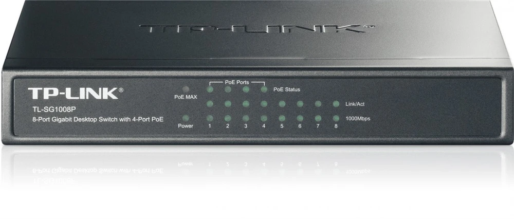 Šakotuvas TP-Link TL-SG1008P 8-PORT GBIT DESKTOP - POE SWITCH 8 10/100/1000MBPS