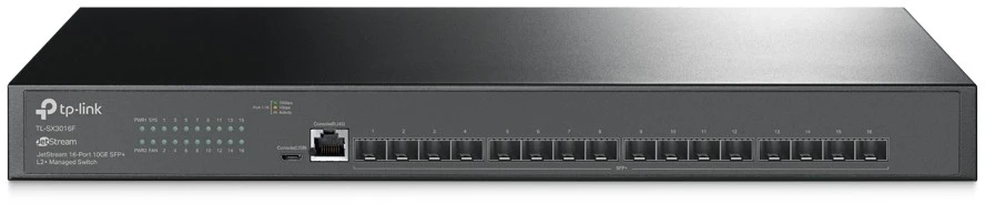 Šakotuvas TP-Link 16-PORT 10G SFP+ MANAGED SWITCH - 16 10G SFP+ SLOTS