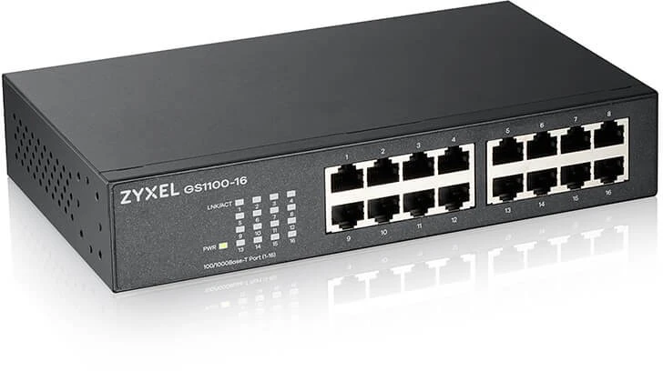 Šakotuvas Komutatorius Zyxel GS1100-16 16p nevaldomas gigabito (GS1100-16-EU0104F)
