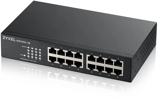 Šakotuvas Komutatorius Zyxel GS1100-16 16p nevaldomas gigabito (GS1100-16-EU0104F)