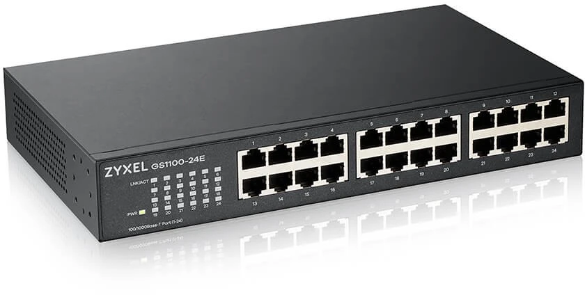 Šakotuvas ZYXEL GS1100-24EV4 UNMANAGED + 24 PORT GIGABIT UNMANAGED SWITCH V4