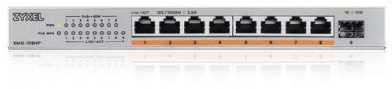 Šakotuvas ZYXEL XMG-108 8 PORTS 2,5G + 1 SFP+, 8 PORTS 100W TOTAL POE++ DESKTOP MULTIGIG UNMANAGED DESKTOP SWITCH (2Y WARRANTY)
