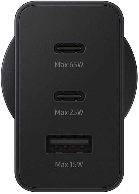 Samsung 65w maitinimo adapterio trio, juodas